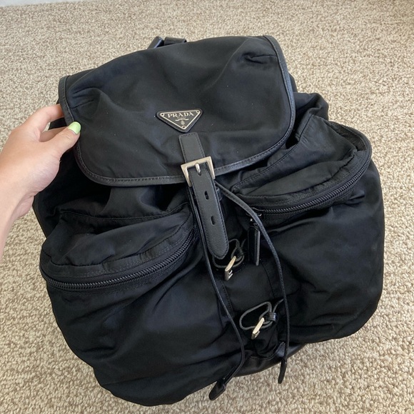 Prada Black Nylon Large Backpack - Picture 1 of 17